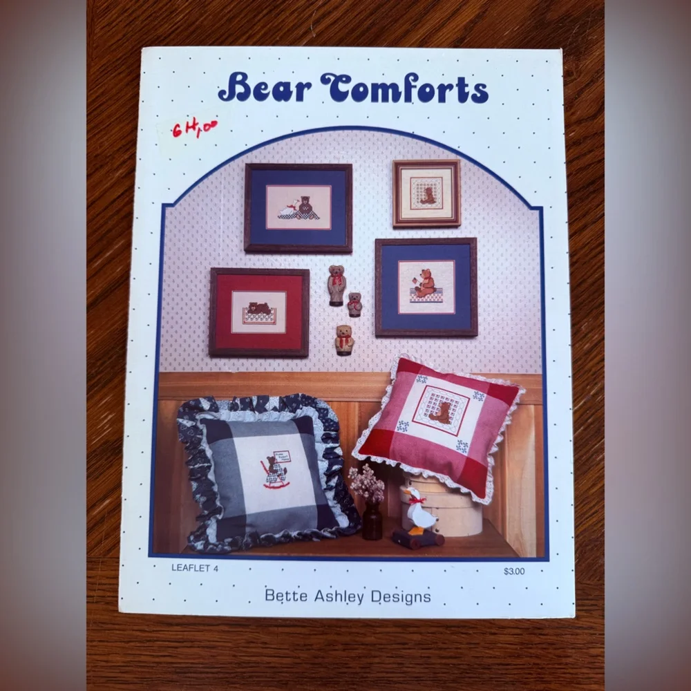 Vintage Bears Cross Stitch Pattern Books lot of 5 cinnamon bear‎ comforts pandas